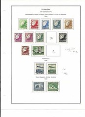 Germany Back of Book Collection 1903-1955 on 12 Album Pages, Airmail +
