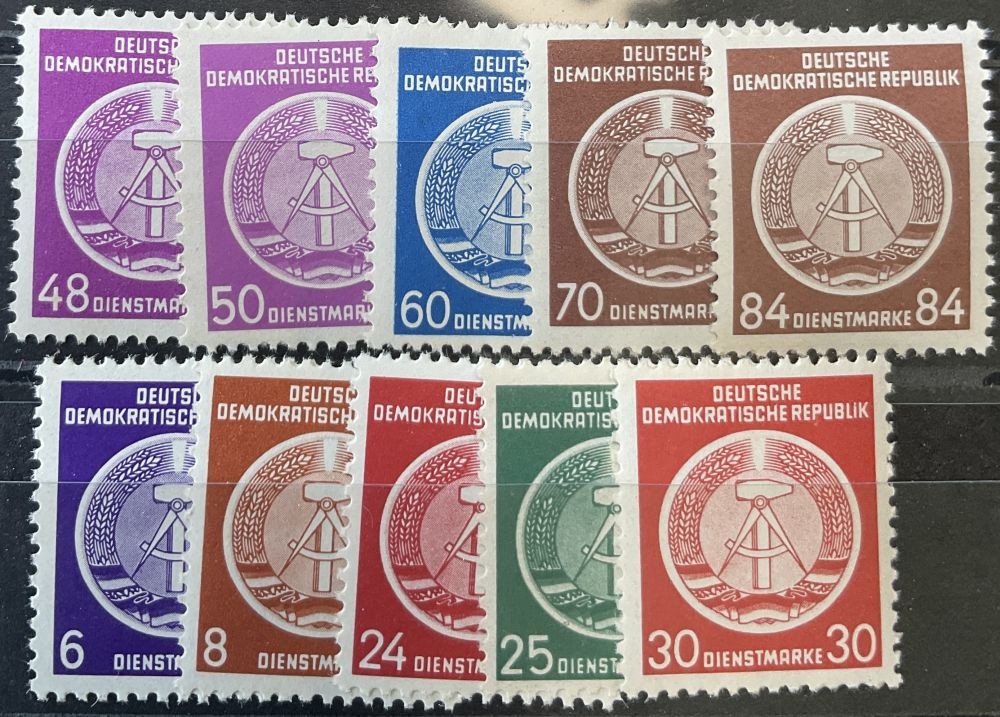 DDR GDR OFFICIAL A 1954 2-17 ex ** MNH FLAWLESS 10 Values (07221