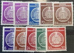 DDR GDR OFFICIAL A 1954 2-17 ex ** MNH FLAWLESS 10 Values (07221