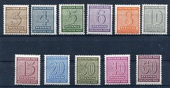 GERMANY SOVIET OCCUPATION ZONE WESTERN SAXONY 14N1-14N12 WM Y PERFECT MNH