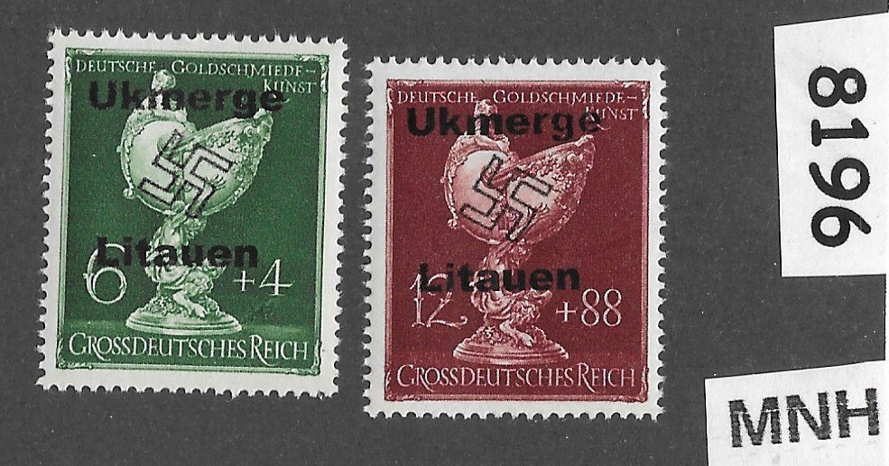MNH stamp set B286-287 Modern Fantasy Overprints Dresden Goldsmith society #8196