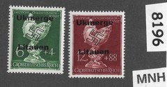 MNH stamp set B286-287 Modern Fantasy Overprints Dresden Goldsmith society #8196