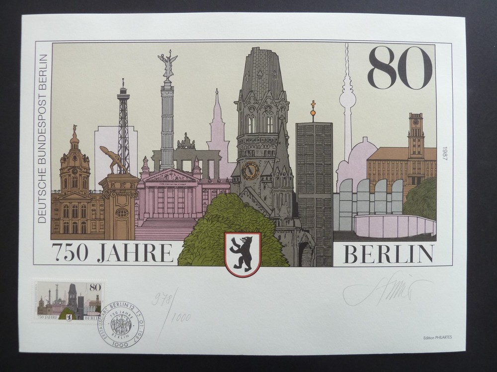 ART-EDITION 1987 BERLIN 776 SEHENSWÜRDIGKEITEN – Ltd. 1.000!!