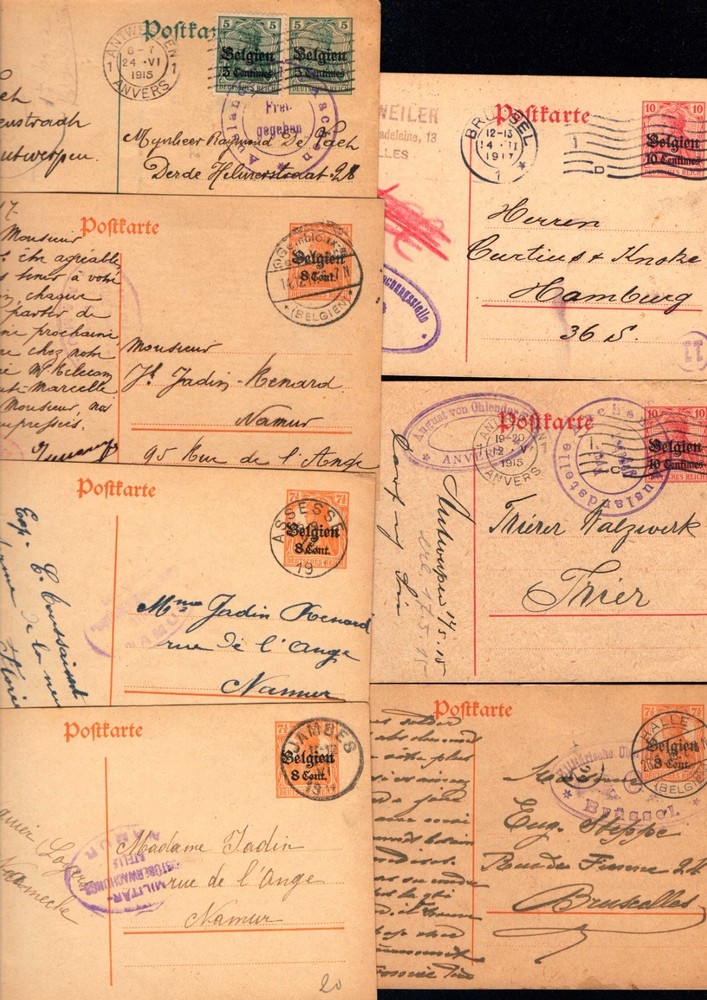 Dt. Bes. Belgium 7 GSK Censorship Stamp (a4203) Lots & Lots