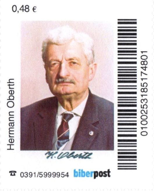 Beaver Mail: „120th Birthday of Hermann Oberth“, Sentence, mint never hinged