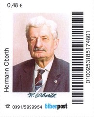 Beaver Mail: „120th Birthday of Hermann Oberth“, Sentence, mint never hinged