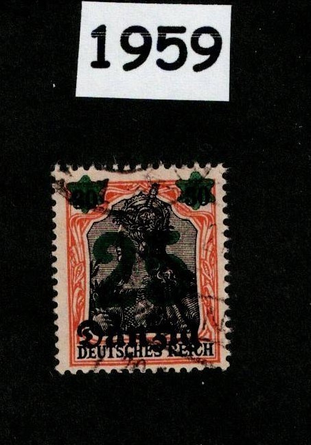 Used stamp Sc #21 Gdansk Danzig Overprint 1920 Germany Post WWI #1959
