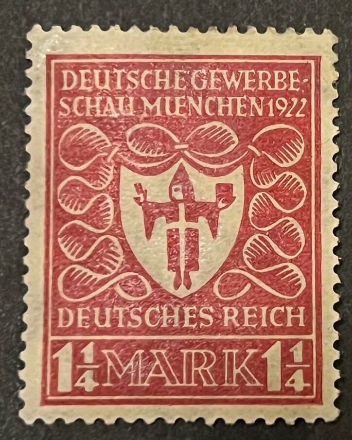 Travelstamps: Germany DR Stamp Mi 199 Sg 118 – Arms of Munich – 1 1/4m MOGH