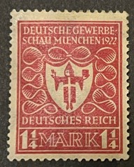 Travelstamps: Germany DR Stamp Mi 199 Sg 118 – Arms of Munich – 1 1/4m MOGH