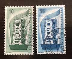1956 GERMANY – Europa Scott # 748-749