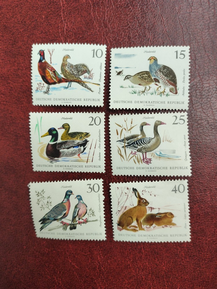 Stamps GDR 1968, Michel 1357-1362, Niederwild, MNH