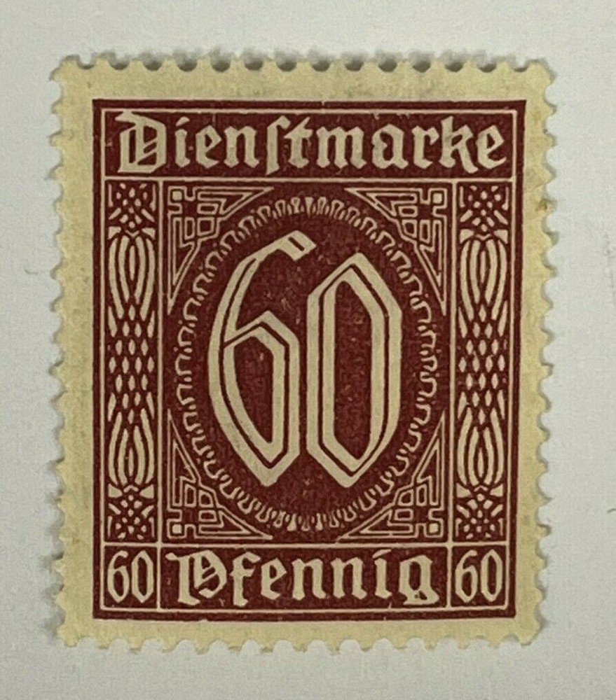 Germany Deutsches Reich Dienftmarke 60pf Stamp (Mint Hinged H OG) X15