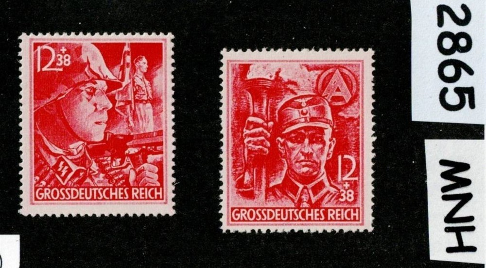 MNH stamp set Storm troopers April 1945 B292 & B293 Third Reich Germany #2865