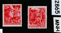 MNH stamp set Storm troopers April 1945 B292 & B293 Third Reich Germany #2865