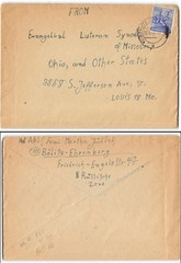 Germany Mi#955 1948, Lutheran church, Bolitz-Ehremberg to St. Louis MO