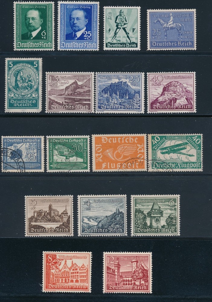 GERMANY BACK OF BOOK: SEMIS, AIRMAILS, FRANCHISE & MORE; MH & USED CV $130+