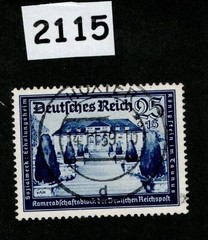 Used stamp B159 1939 Postal & Hitler’s Cultural Fund charity Germany #2115