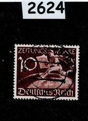 Used stamp Scott # P2 1939 Newspaper Newsboy WWII Germany #2624