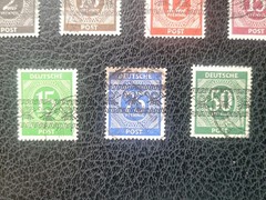Germany #585 /#592 Used, 7 Diff 1948 Overprints, Expertized, Scott Value $189.00