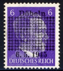 Germany 1945 Post WW II Local Overprint Döbeln Michel# 1a Mint VF OG Hinged 💥