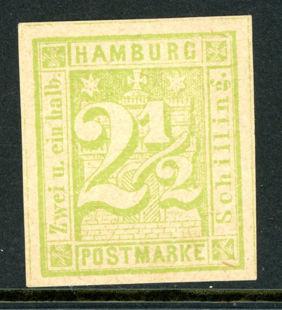 Germany States 1864 Hamburg 2½s Green Scott #12 Mint W930