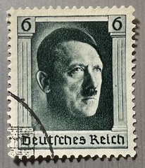 GERMANY – 3RD REICH WWII ERA 1939-45 6PF STAMP CANCELLED