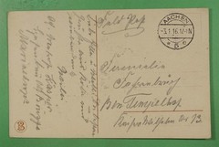 DR WHO 1916 GERMANY WWI FELDPOST AACHEN KOLN STATUE POSTCARD R45469