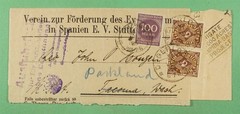 DR WHO 1923? GERMANY F/L DEGERLOCH TO USA FORWARDED R18763