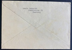 1948 Hamburg Germany Post War Cover To Locally Used MI #968 Leipzig Fair