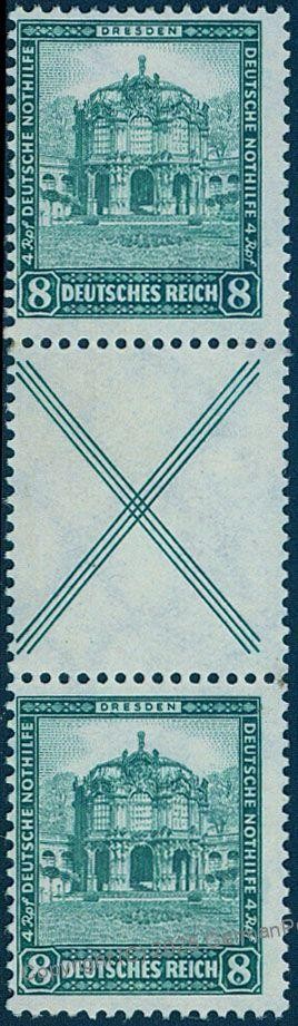 Germany Weimar 1931 Nothilfe Bauwerke Michel S93 MNH Zusammendruck Se-Tena 76741