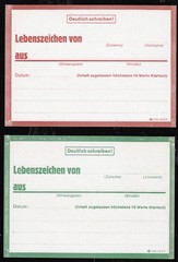 Dr-Eilnachrichten/ Lebenszeichen-Karten, Red/Green/Purple, Druckfrisch-Pracht