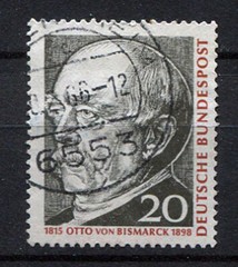 Germany – BRD : Otto von Bismarck stamp from 1965 – used