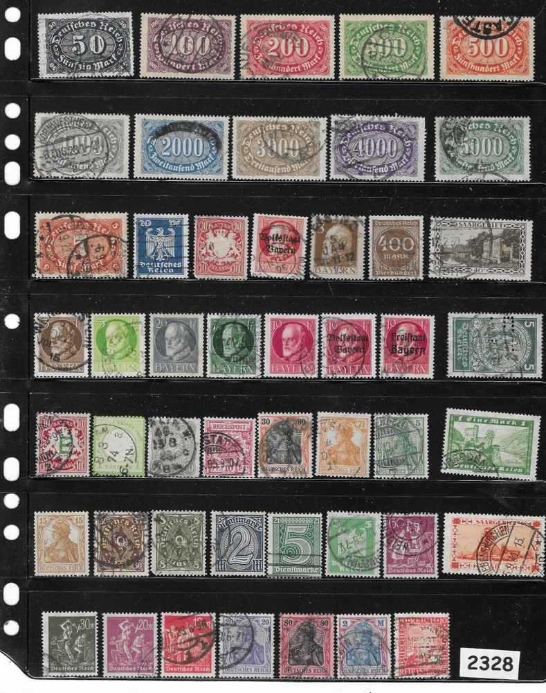 Stamp collection All different 1880-1930 Germania Weimar Germany Empire #2328