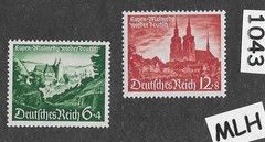 MLH Germany 1940 stamp set Scott # B174-175 Eupen and Malmedy returned #1043