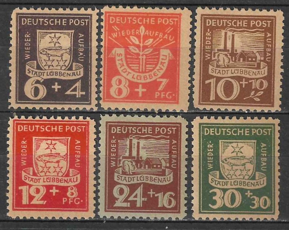 Germany Stamps Lubbenau 1946 WWII Local Issues HH