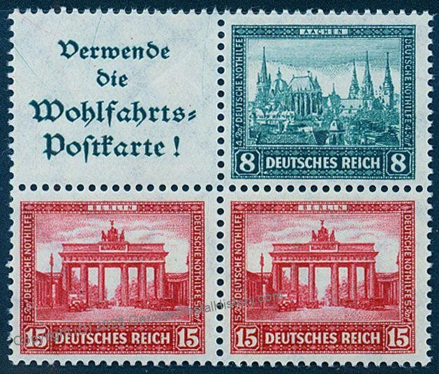 Germany Weimar 1930 Nothilfe Bauwerke Michel S84 S76 MNH Zusammendruck Se- 76766
