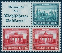 Germany Weimar 1930 Nothilfe Bauwerke Michel S84 S76 MNH Zusammendruck Se- 76766