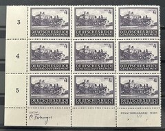 1943 German occ. of Poland GG 9 stamps block Benedictine Abbey Tyniec MNH /BL77