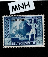 MNH stamp Overprinted Sc B212 Germany 1942 Postal Congress Vienna Austria