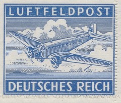Stamp Germany Feldpost Mi 1 Block 1942 WW2 Reich Wehrmacht War Airplane MNH