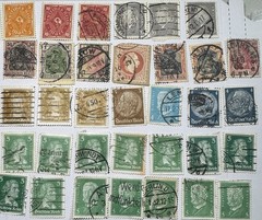 Lot of 160+ Germany 1900-1932 Weimar Reichspost Pictorials Perfins Used