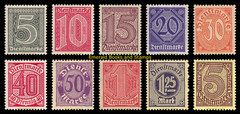 EBS Germany 1920 – Officials – Dienstmarken – Michel 23/33 – MNH** (short set)