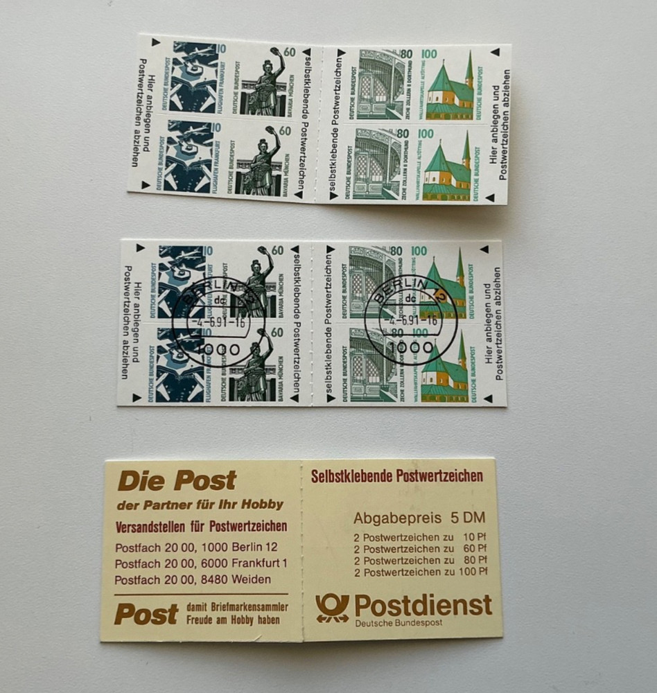 GERMANY Michel #MH 27 scarce stamp booklets! Lot of 2 MNH, Used-SA- CV $16