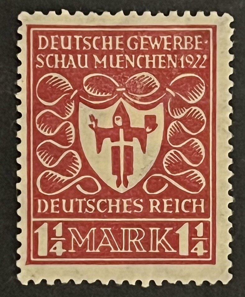 Travelstamps: Germany DR Stamp Mi 199 Sg 118 – Arms of Munich – 1 1/4m MOGH