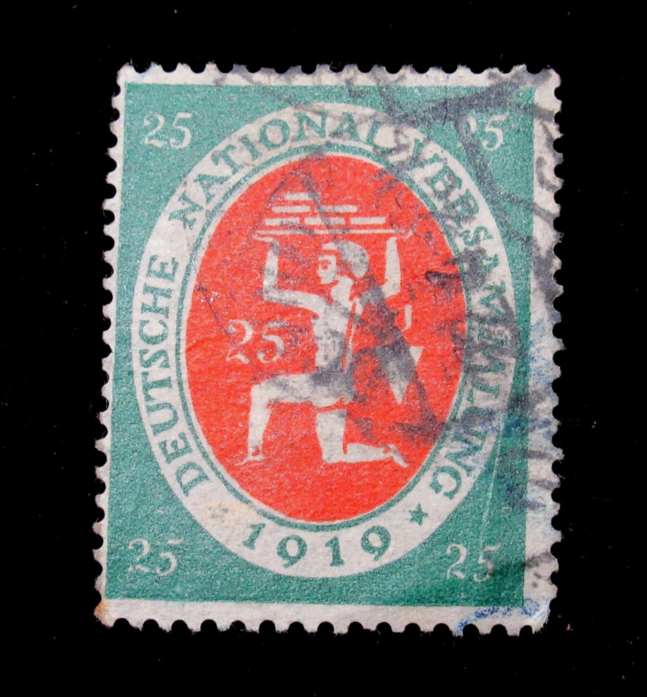 Germany Stamps Scott 107 Rebuilding Germany 25 Pfennig 1919 Used