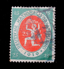Germany Stamps Scott 107 Rebuilding Germany 25 Pfennig 1919 Used