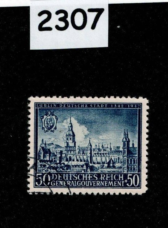 Used Stamp Sc NB17 General Government Warsaw Lublin Cracow Poland WWII #2307