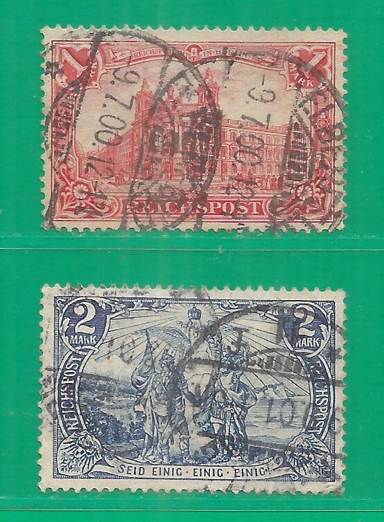 Germany Reich 1900 year, used stamps, Mi # 63-64
