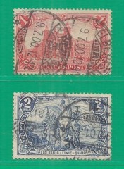 Germany Reich 1900 year, used stamps, Mi # 63-64