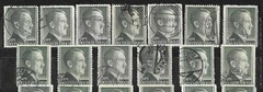 POSTMARKS All 1 RM Used stamps WWII Adolf Hitler Third Reich era Germany